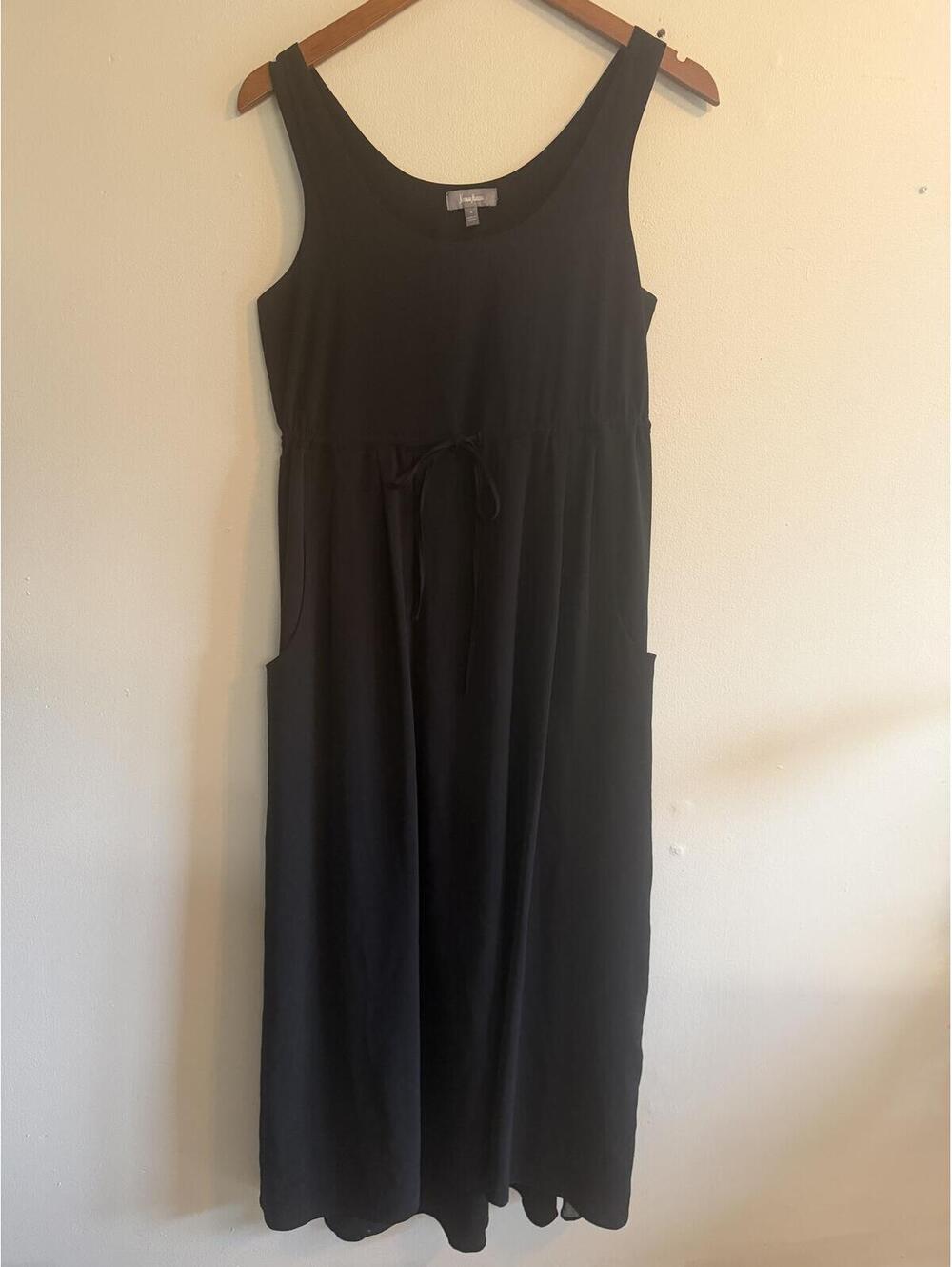 Neiman Marcus Simple Black Midi Dress Size Small
